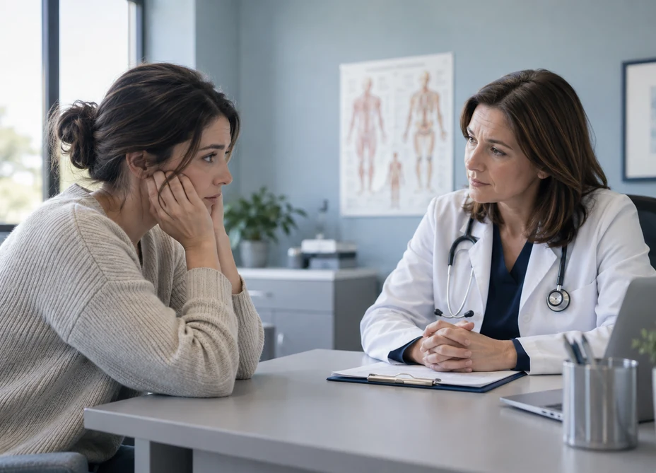 Medical malpractice Turkey — a patient discussing a treatment concern with a physician.